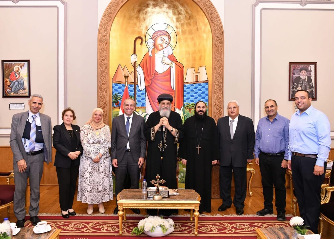 رئيس البنك الزراعي المصري يلتقي قداسة البابا تواضروس الثاني  لتعزيز التعاون والتوسع في تمويل مشروعات الأديرة