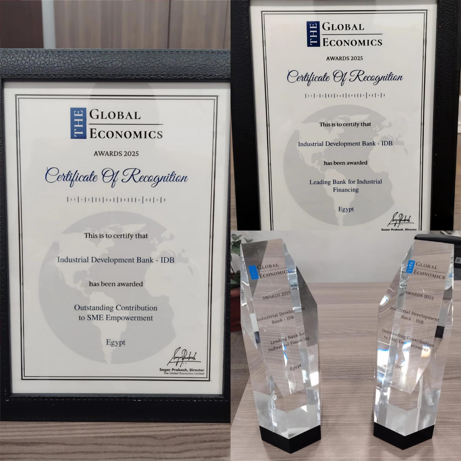 التنمية الصناعية يحصد جائزتين دوليتين من The Global Economics Awards 2025