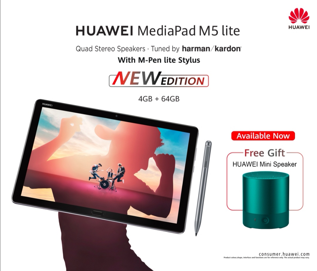 هواوي تطلق رسمياً الجهاز اللوحي الجديد HUAWEI MediaPad M5 Lite في السوق المصري