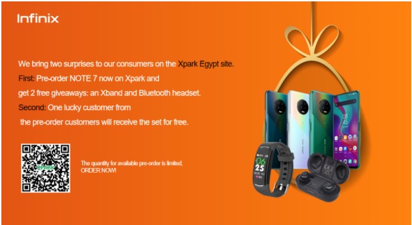 Infinix  تطلق سلسلة NOTE 7 عبر الانترنت.. ونفاذ الكمية في غضون دقائق