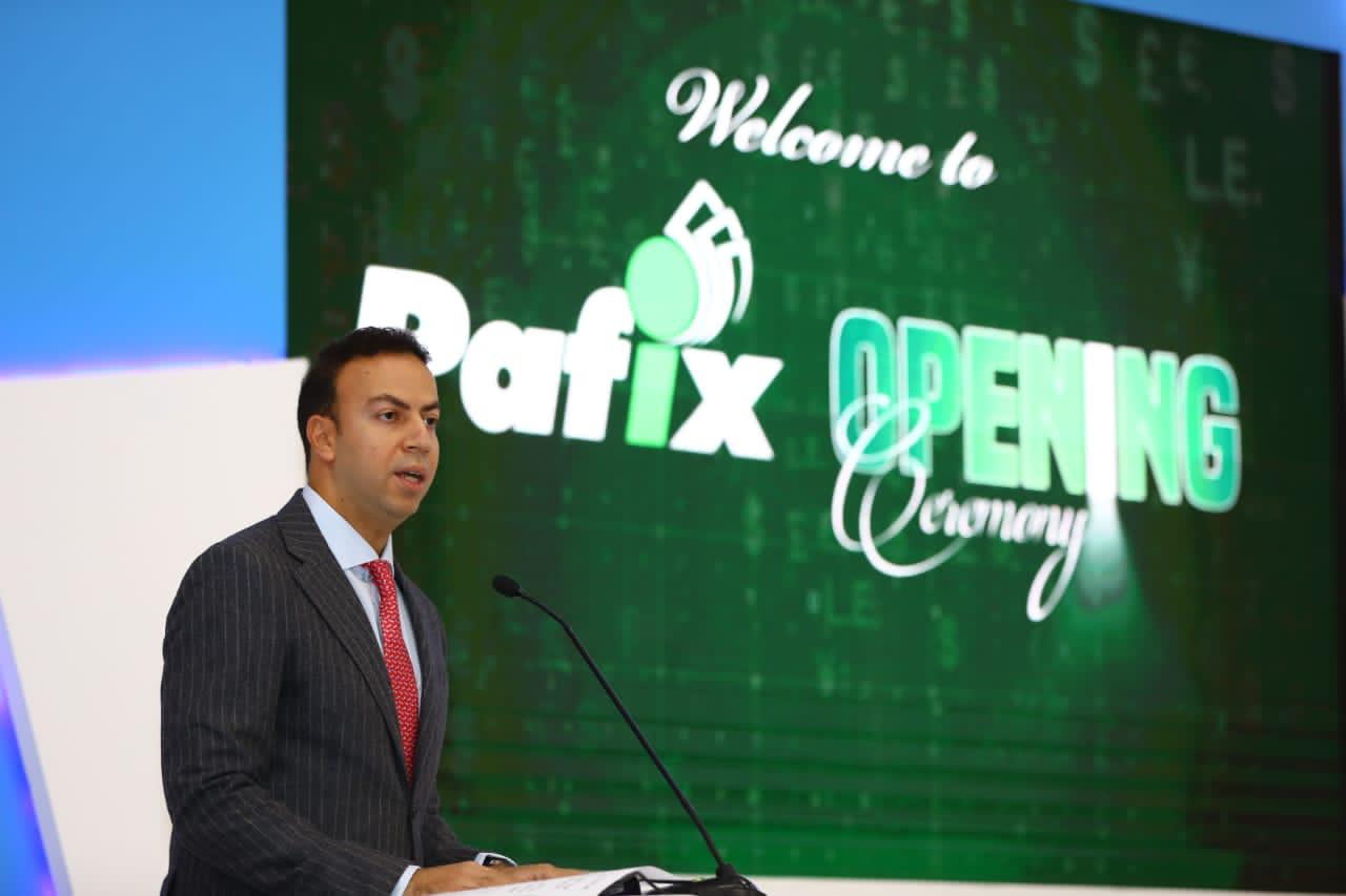 رامي ابوالنحا يلقي كلمه البنك المركزي  في معرض ومؤتمر التكنولوجيا المالية والشمول المالي الرقمي PAFIX 2020