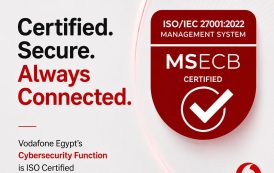 ڤودافون مصر تعزز مستويات الأمن السيبراني لــ 55 مليون عميل بعد حصولها على شهادة ISO/IEC 27001 على مستوى الشركة